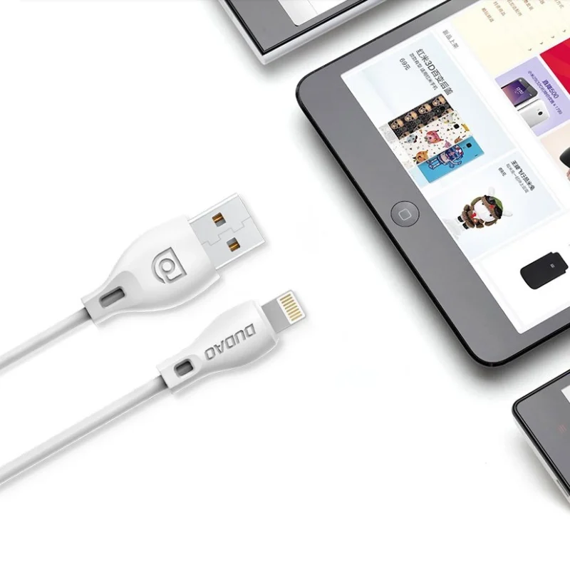 Dudao przewód kabel USB / Lightning 2.1A 2m biały (L4L 2m white) - obrazek 7