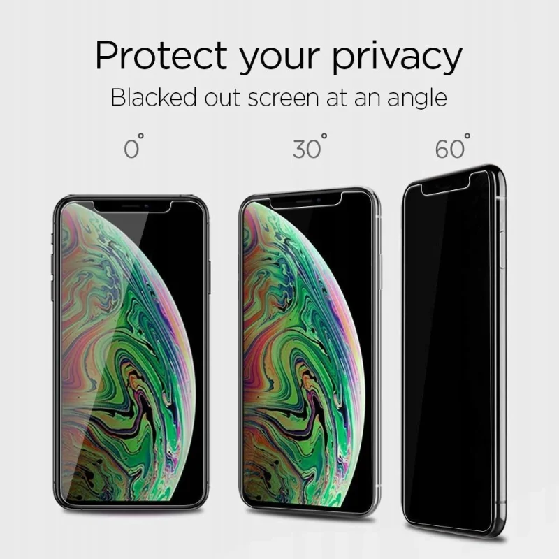 Szkło hartowane Spigen Glas.tR EZ Fit Privacy na iPhone 11 / XR - obrazek 13