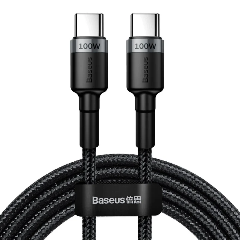 Kabel Baseus CATKLF-ALG1 USB-C - USB-C PD QC 100W 5A 2m - szary