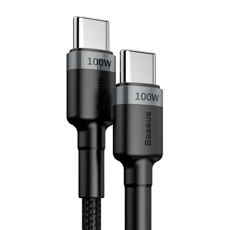 Kabel Baseus CATKLF-ALG1 USB-C - USB-C PD QC 100W 5A 2m - szary - obrazek 4