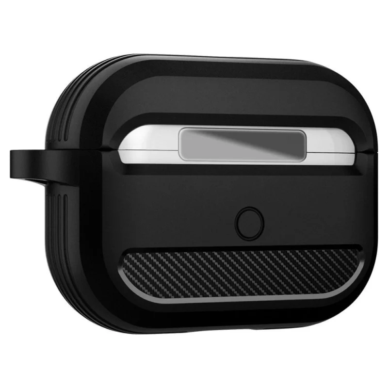 Etui Spigen Rugged Armor na Apple AirPods Pro 1 - czarny mat - obrazek 10