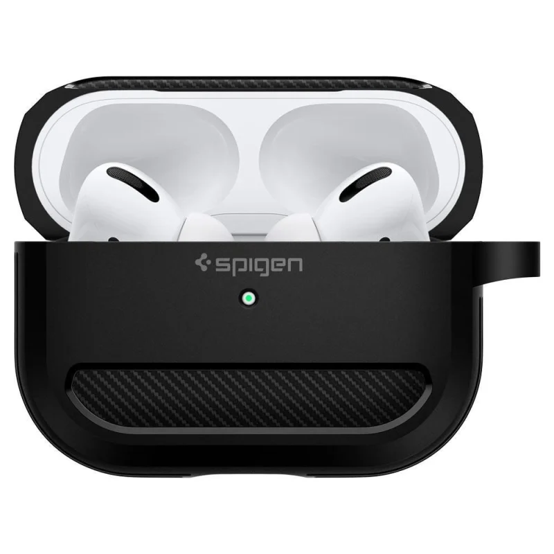 Etui Spigen Rugged Armor na Apple AirPods Pro 1 - czarny mat - obrazek 4