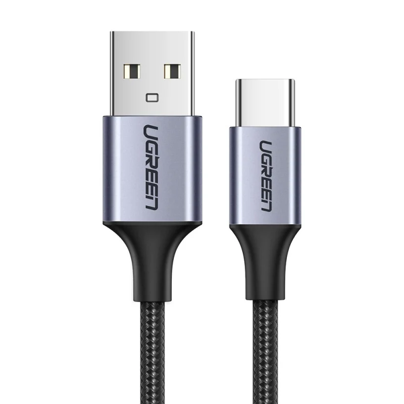 Kabel Ugreen US288 60125 USB-A / USB-C QC 3.0 3A 0.5m - szary