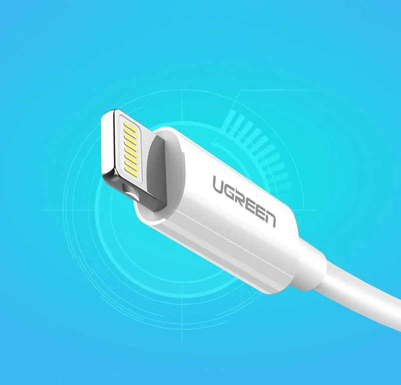 Kabel Ugreen US155 20728 USB-A / Lightning MFi 2.4A 1m - biały - obrazek 9