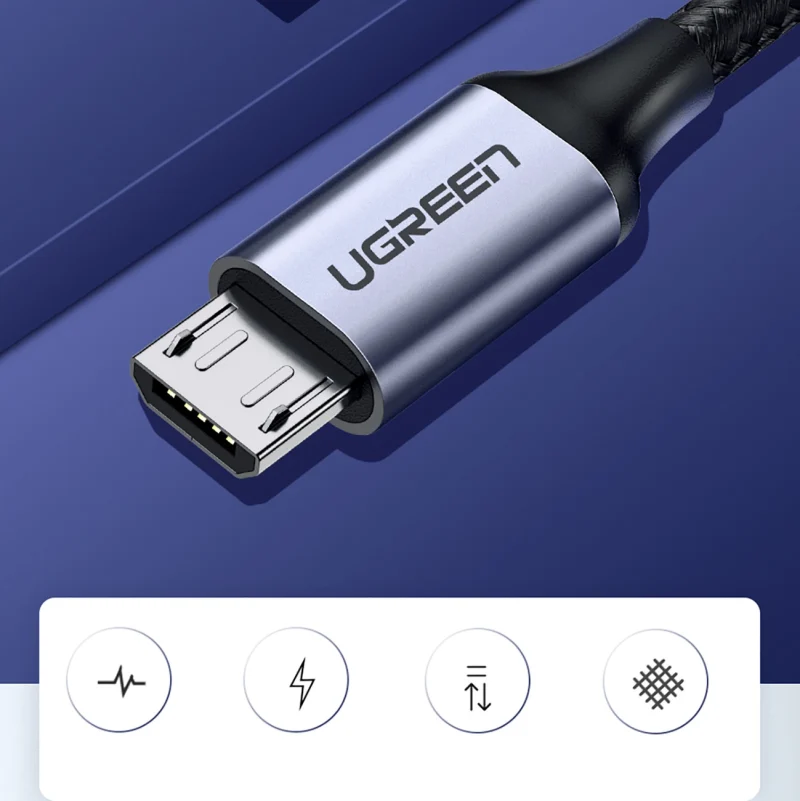 Kabel Ugreen US290 60148 USB-A / micro USB 2.4A 2m - szary - obrazek 5