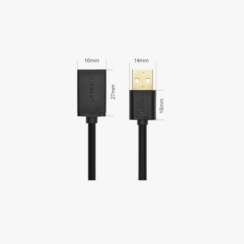 Ugreen kabel przewód przejściówka USB (żeński) - USB (męski) 2m czarny (10316) - obrazek 8