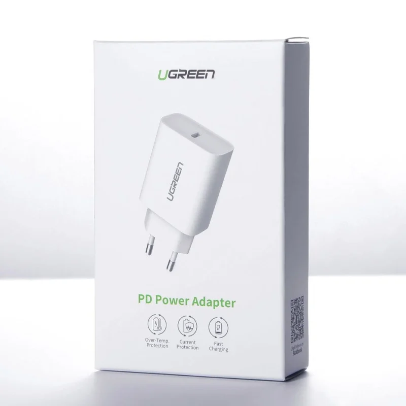 Ugreen ładowarka sieciowa USB Power Delivery 3.0 Quick Charge 4.0+ 20W 3A biały (60450) - obrazek 5