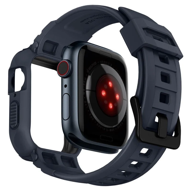 Etui Spigen Rugged Armor Pro na Apple Watch 4 / 5 / 6 / 7 / 8 / 9 / SE (44 / 45 mm) - szare - obrazek 11