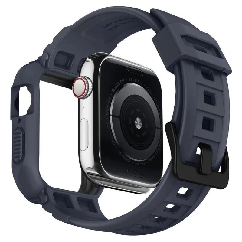 Etui Spigen Rugged Armor Pro na Apple Watch 4 / 5 / 6 / 7 / 8 / 9 / SE (44 / 45 mm) - szare - obrazek 5