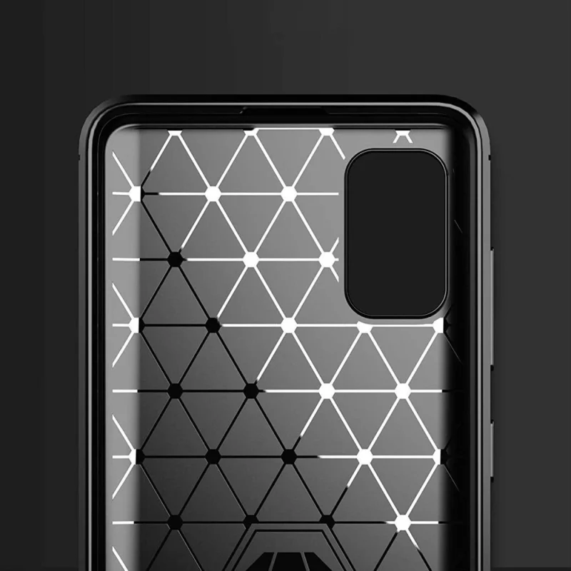 Carbon Case elastyczne etui pokrowiec Huawei P40 niebieski - obrazek 5