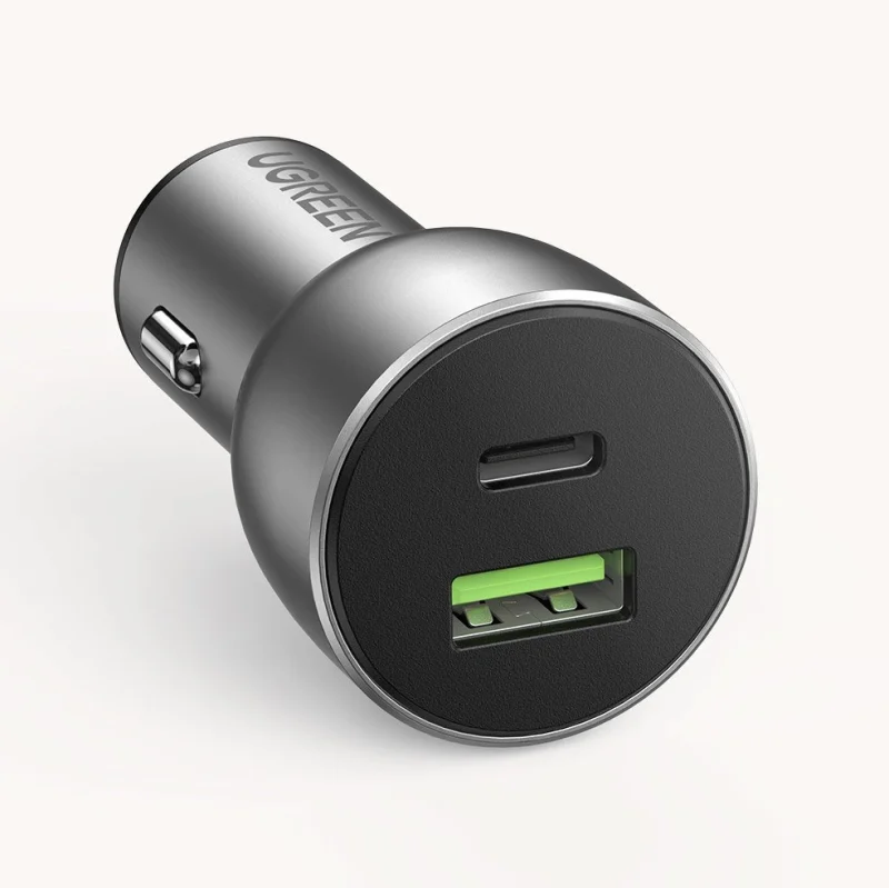 Ugreen ładowarka samochodowa USB / USB Typ C Quick Charge 3.0 Power Delivery 36 W 3 A szary (CD213 60980) - obrazek 4