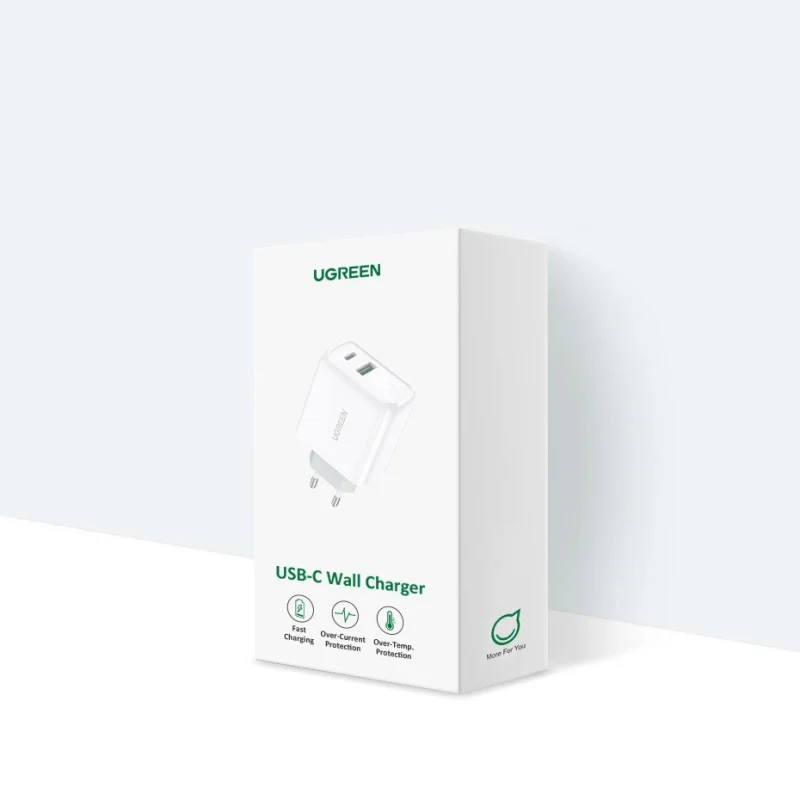 Ugreen szybka ładowarka sieciowa USB Typ C / USB 36 W Quick Charge 4.0 Power Delivery biały (60468 CD170) - obrazek 10