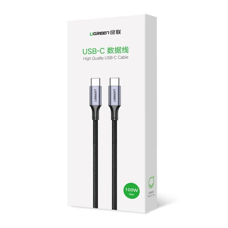 Kabel Ugreen US316 70429 USB-C - USB-C PD QC FCP 100W 5A 480Mb/s 2m - szary - obrazek 15