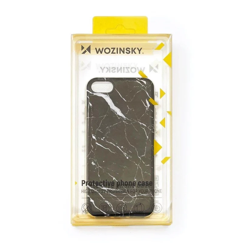 Wozinsky Marble żelowe etui pokrowiec marmur Xiaomi Mi Note 10 Lite czarny - obrazek 5