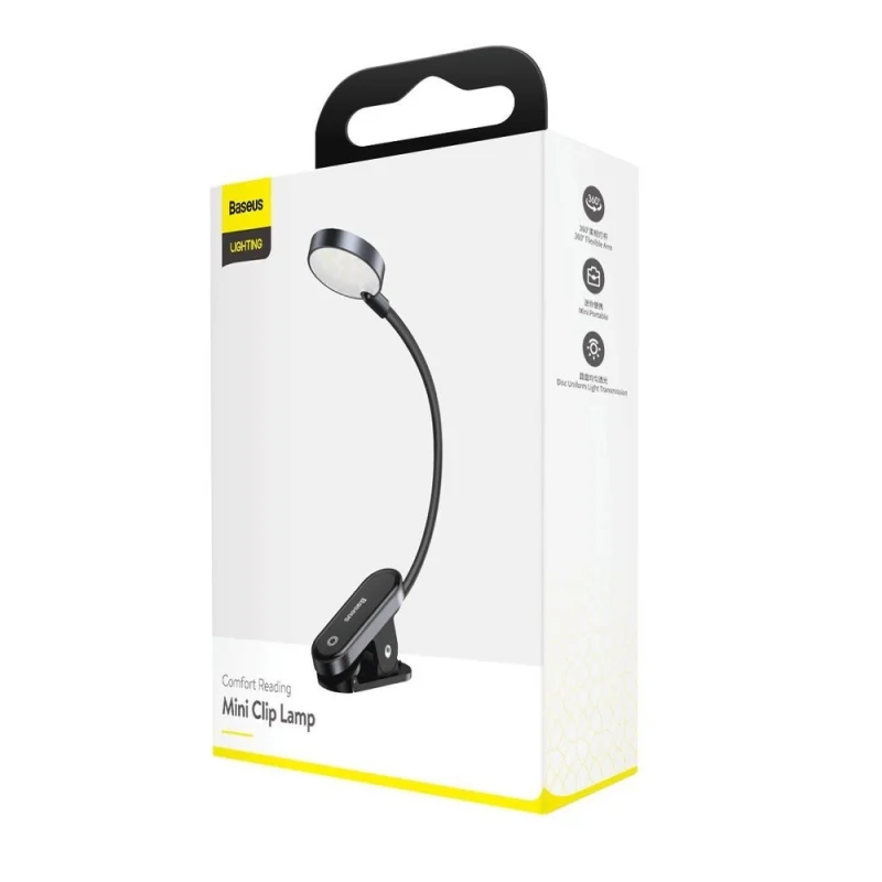 Baseus mini lampka lampa LED z klipsem szary (DGRAD-0G) - obrazek 5