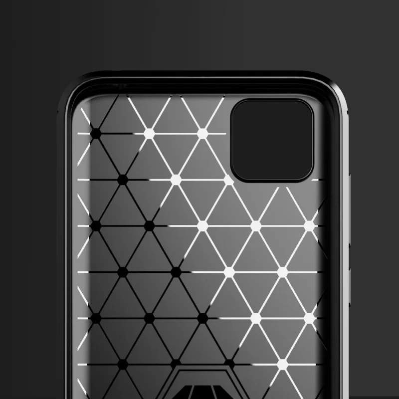 Carbon Case elastyczne etui pokrowiec Huawei Y5p czarny - obrazek 7