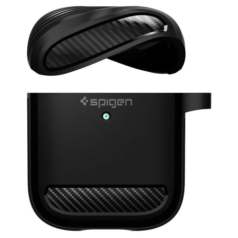 Etui Spigen Rugged Armor na Apple AirPods - czarny mat - obrazek 10