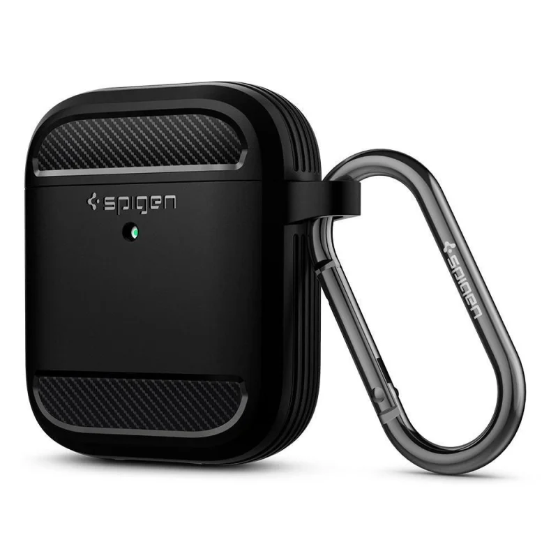 Etui Spigen Rugged Armor na Apple AirPods - czarny mat - obrazek 2