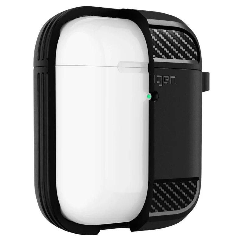 Etui Spigen Rugged Armor na Apple AirPods - czarny mat - obrazek 9