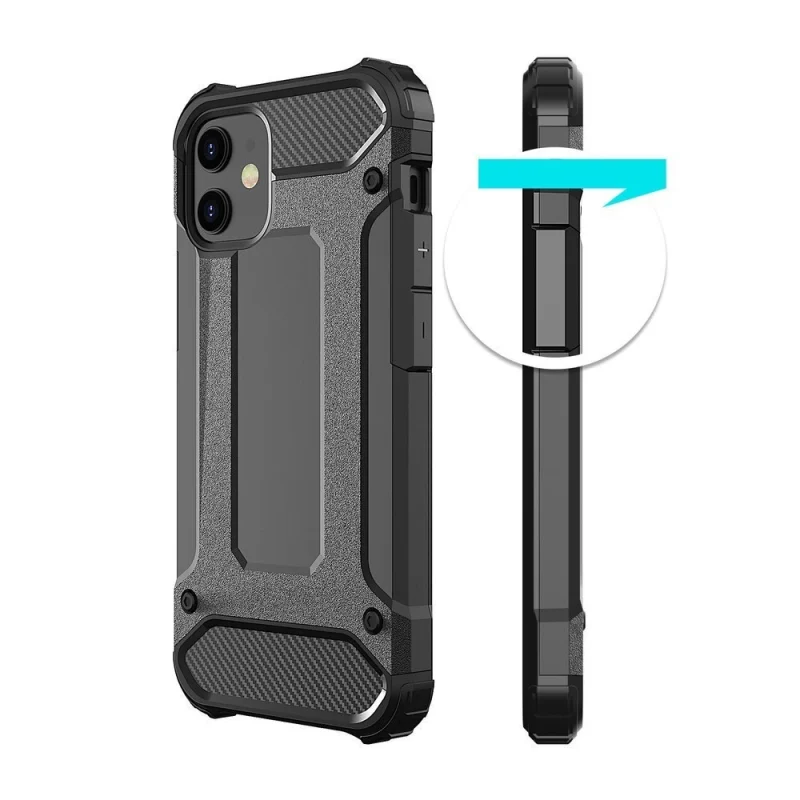 Hybrid Armor pancerne hybrydowe etui pokrowiec iPhone 12 Pro Max czarny - obrazek 10