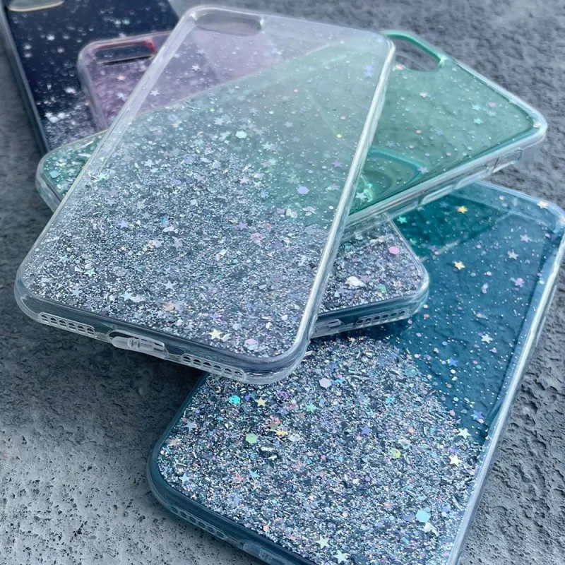 Wozinsky Star Glitter błyszczące etui pokrowiec z brokatem Samsung Galaxy A31 przezroczysty - obrazek 3