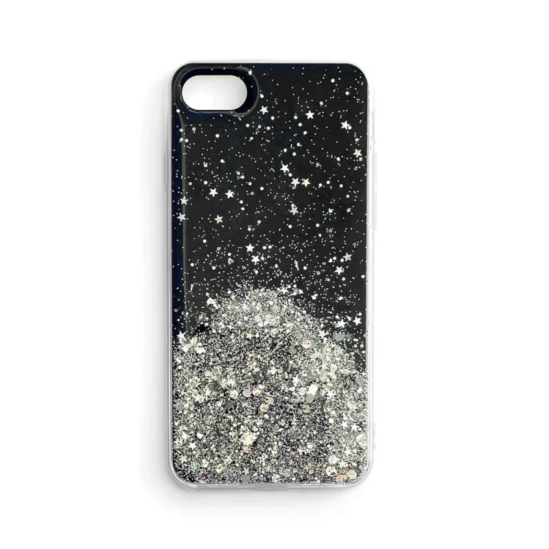 Wozinsky Star Glitter błyszczące etui pokrowiec z brokatem iPhone 12 mini czarny