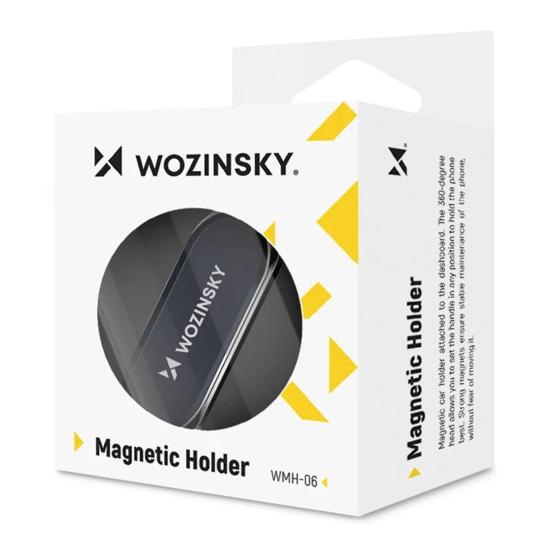 Wozinsky samoprzylepny magnetyczny uchwyt samochodowy 360 na deskę rozdzielczą srebrny (WMH-06) - obrazek 9