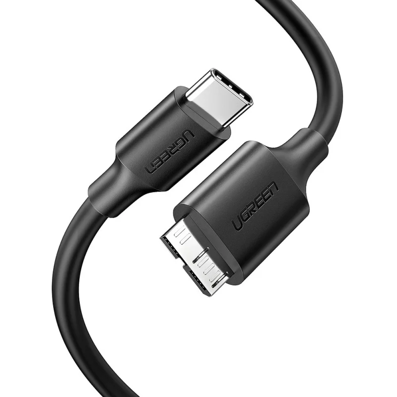 Ugreen kabel przewod USB Typ C - micro USB Typ B SuperSpeed 3.0 1m czarny (US312 20103) - obrazek 3