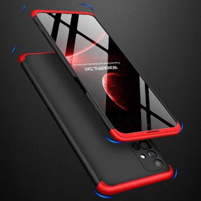 GKK 360 Protection Case etui na całą obudowę przód + tył Samsung Galaxy M51 czarno-czerwony - obrazek 4