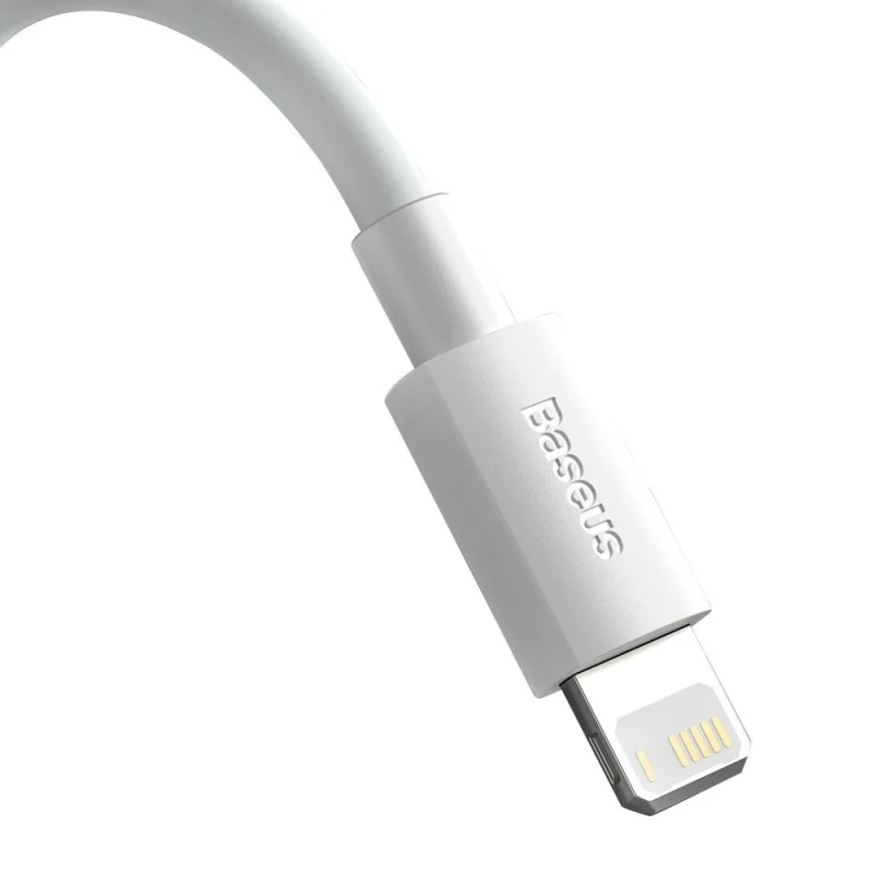 Baseus 2x kabel USB - Lightning szybkie ładowanie Power Delivery 1,5 m biały (TZCALZJ-02) - obrazek 4