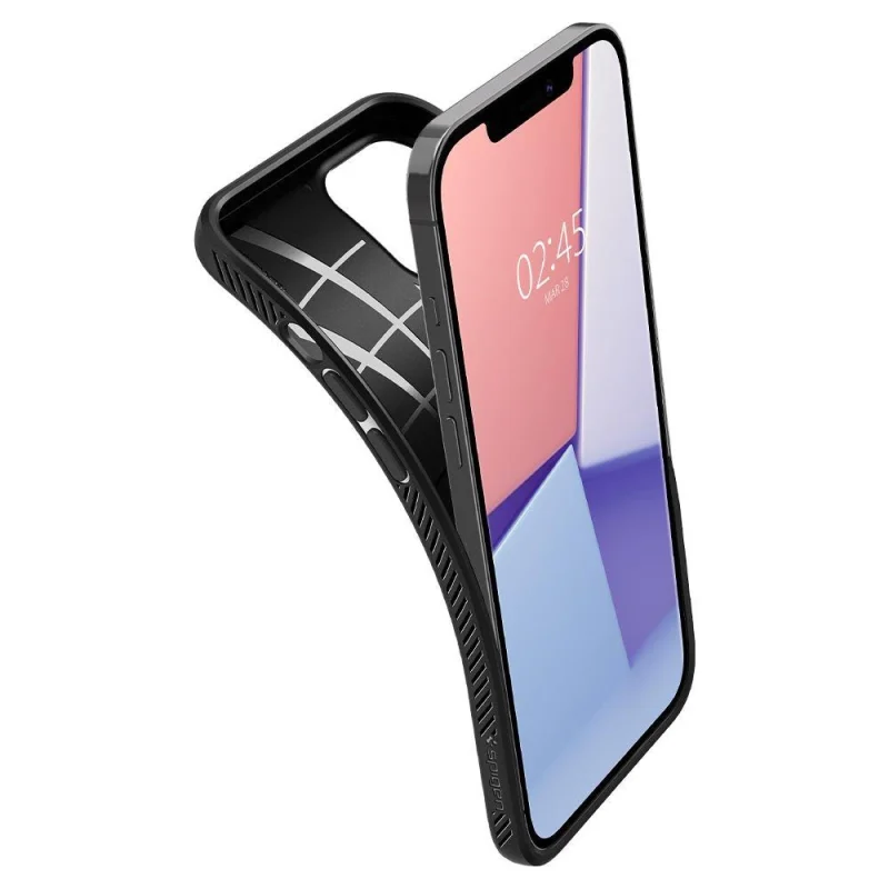 Etui Spigen Liquid Air na iPhone 12 / iPhone 12 Pro - czarny mat - obrazek 7