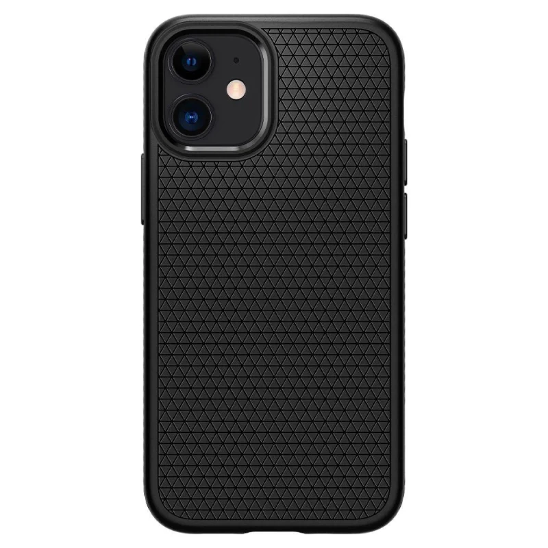 Etui Spigen Liquid Air na iPhone 12 mini - czarny mat - obrazek 2