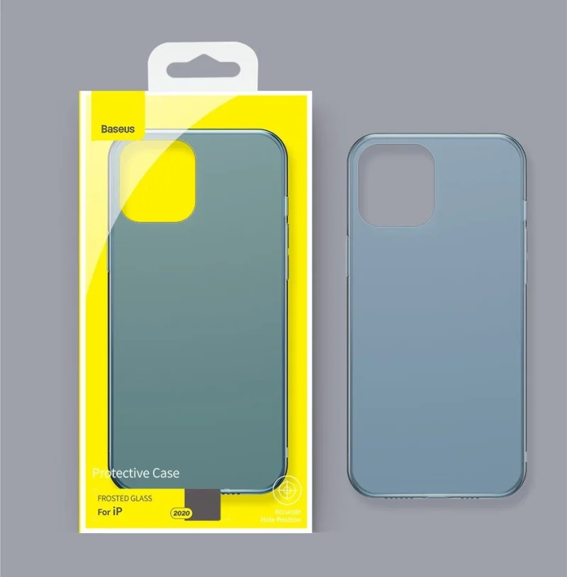 Baseus Frosted Glass Case Sztywne etui z elastyczną ramką iPhone 12 Pro Max Biały (WIAPIPH67N-WS02) - obrazek 12