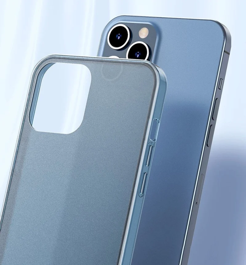 Baseus Frosted Glass Case Sztywne etui z elastyczną ramką iPhone 12 Pro Max Biały (WIAPIPH67N-WS02) - obrazek 9