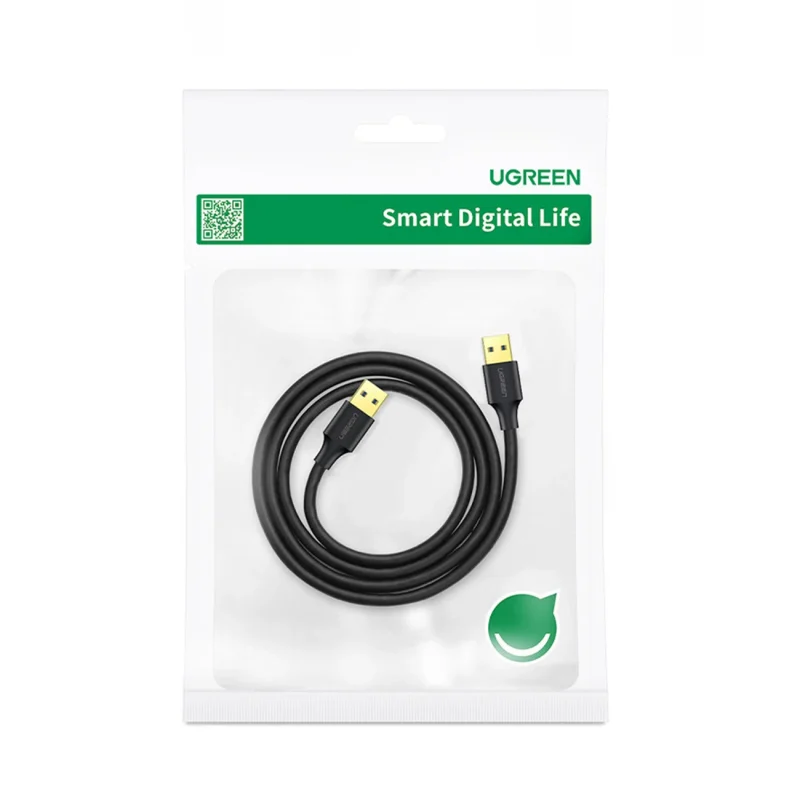 Kabel Ugreen US128 10370 USB-A 3.0 / USB-A 3.0 5Gb/s 1m - czarny - obrazek 5