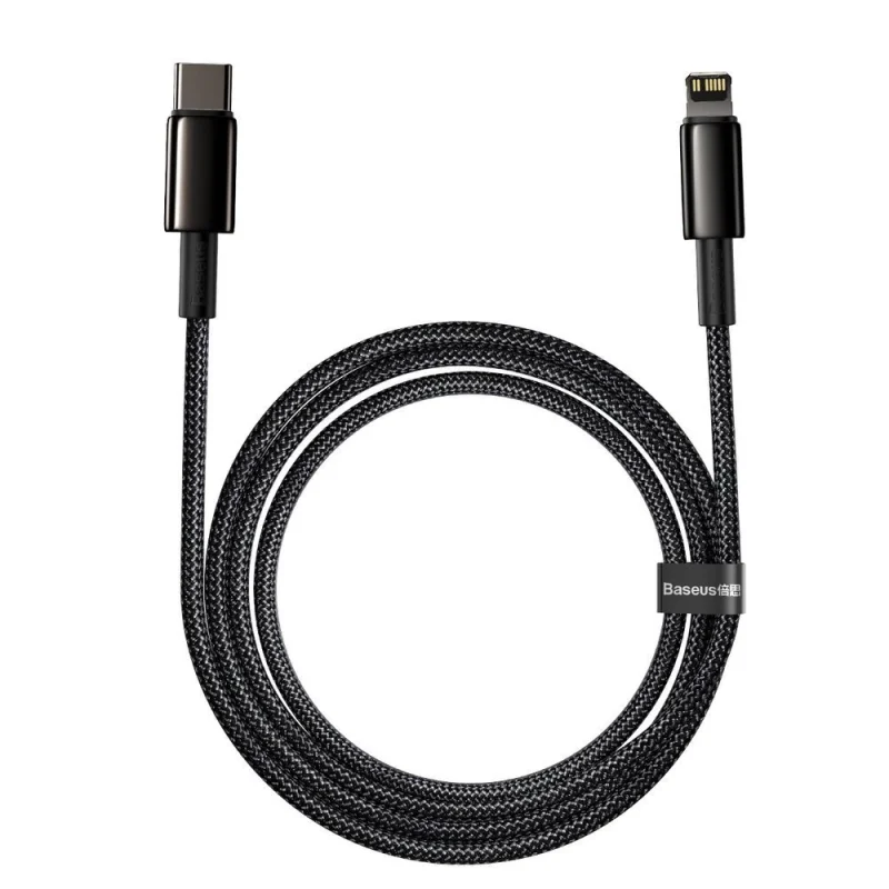 Kabel Baseus CATLWJ-A01 Lightning - USB-C PD 20W 480Mb/s 2m - czarny - obrazek 4