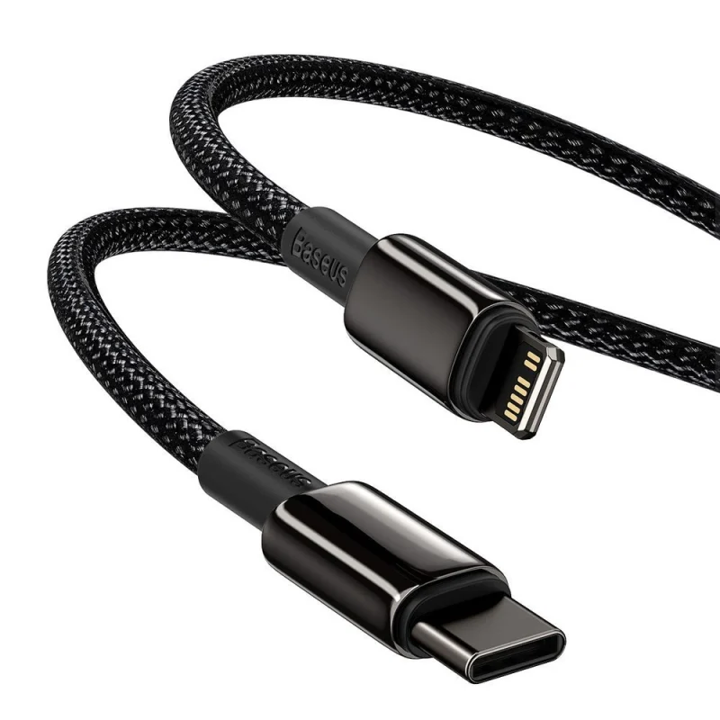 Kabel Baseus CATLWJ-A01 Lightning - USB-C PD 20W 480Mb/s 2m - czarny - obrazek 3