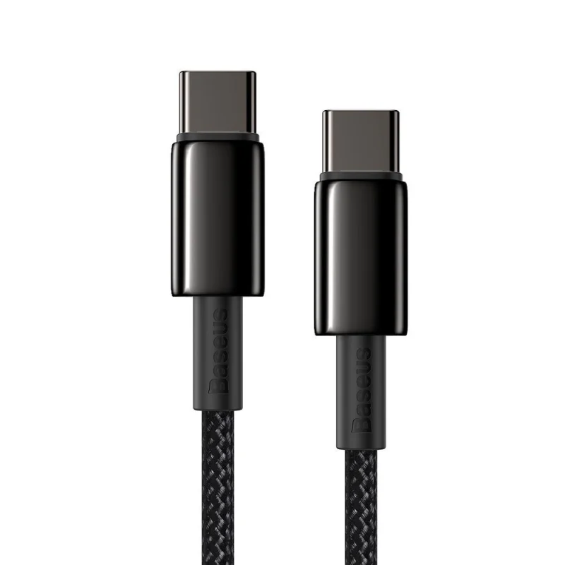 Kabel Baseus CATWJ-01 USB-C - USB-C PD QC 100W 5A 1m - czarny - obrazek 3