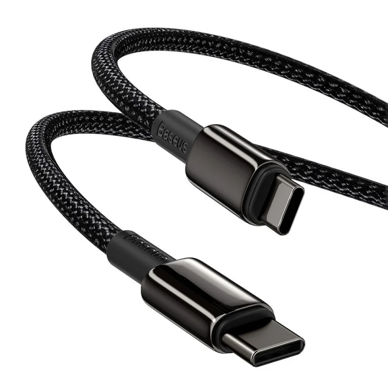 Kabel Baseus CATWJ-01 USB-C - USB-C PD QC 100W 5A 1m - czarny - obrazek 7