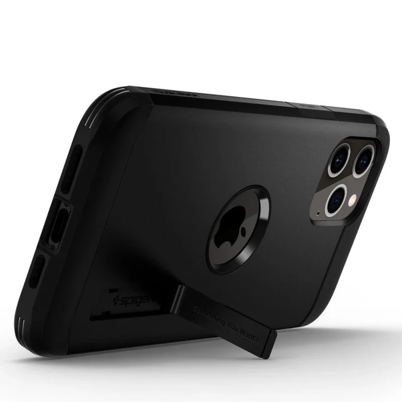 Etui Spigen Tough Armor na iPhone 12 / iPhone 12 Pro - czarne - obrazek 3