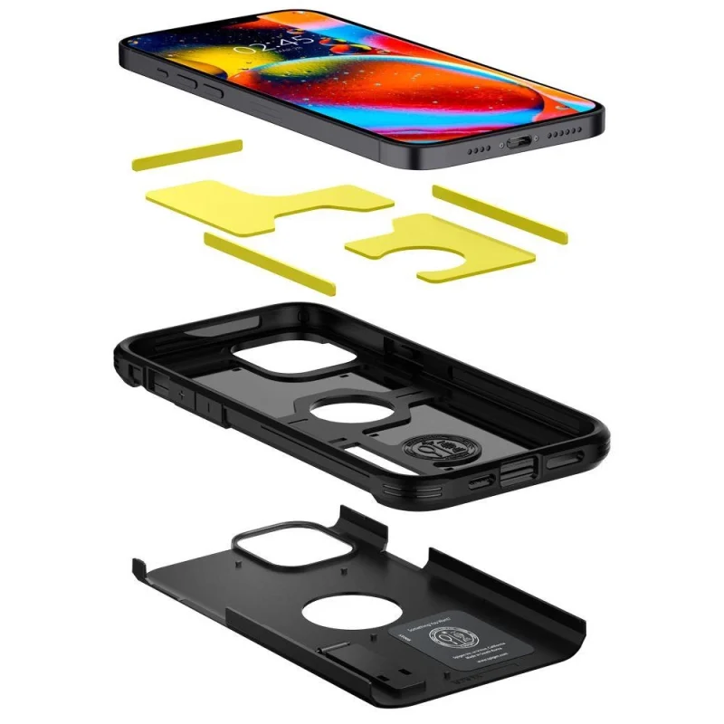 Etui Spigen Tough Armor na iPhone 12 / iPhone 12 Pro - czarne - obrazek 4