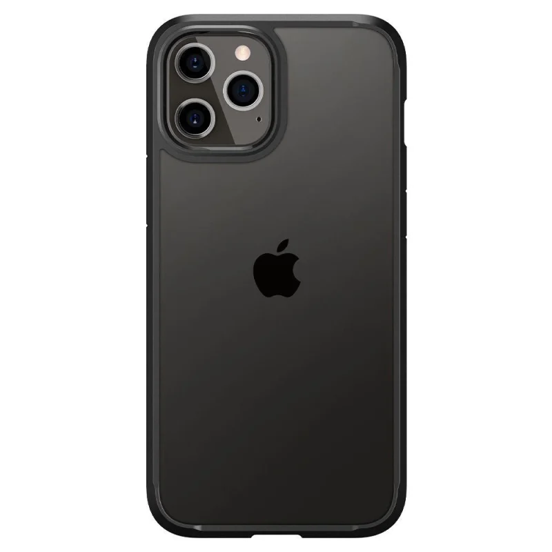 Etui Spigen Ultra Hybrid na iPhone 12 / iPhone 12 Pro - czarny mat - obrazek 2