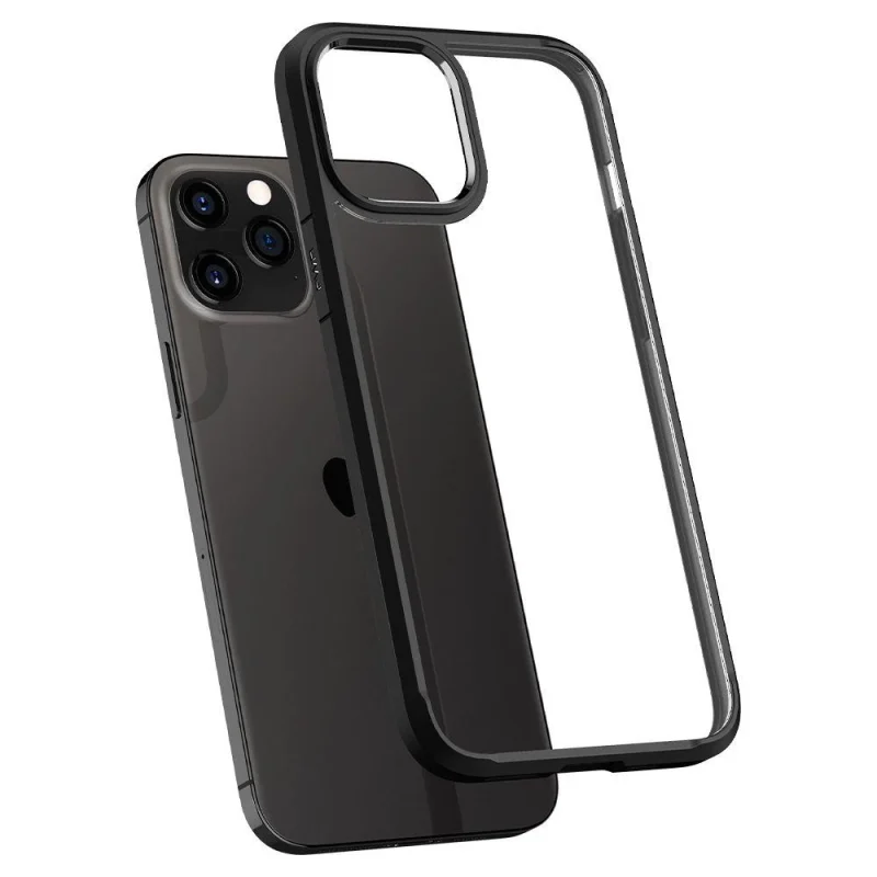 Etui Spigen Ultra Hybrid na iPhone 12 / iPhone 12 Pro - czarny mat - obrazek 6