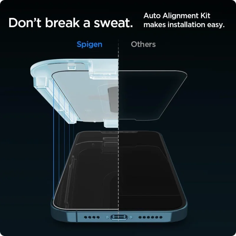 Szkło hartowane Spigen Glas.tR EZ Fit na iPhone 12 Pro Max - 2 szt. - obrazek 10