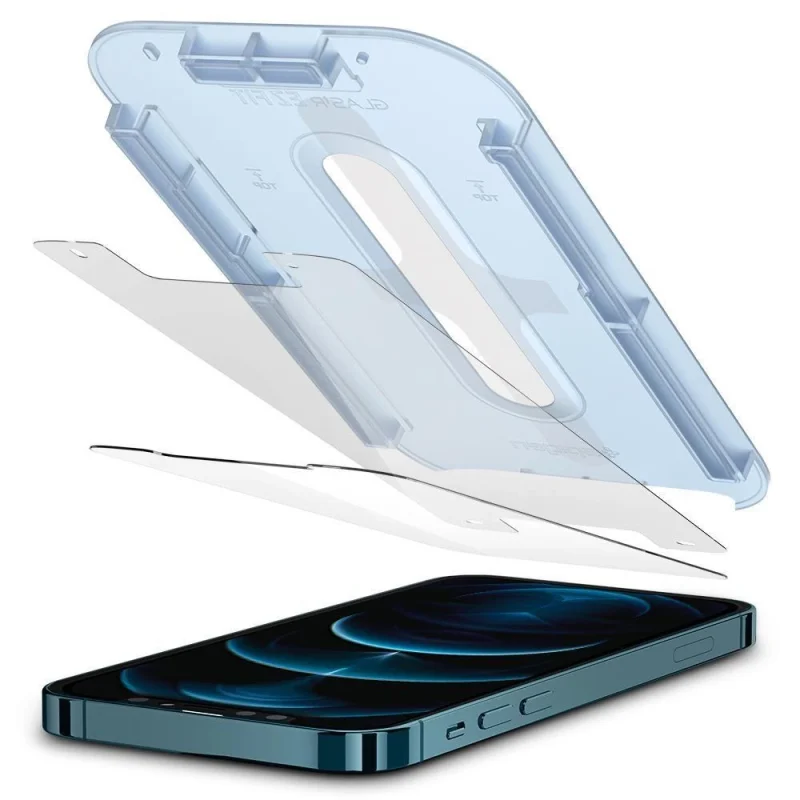 Szkło hartowane Spigen Glas.tR EZ Fit na iPhone 12 Pro Max - 2 szt. - obrazek 2