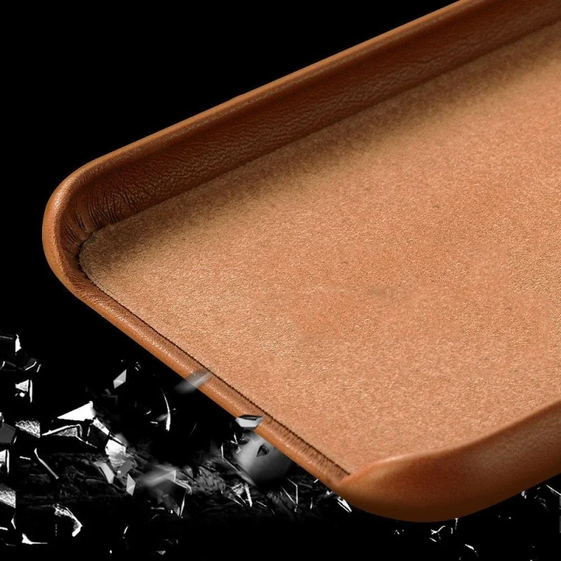 ECO Leather skórzane etui pokrowiec ze skóry ekologicznej iPhone 12 mini czarny - obrazek 6