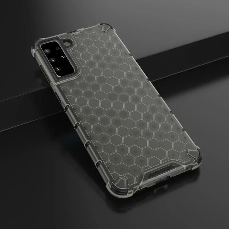 Honeycomb etui pancerny pokrowiec z żelową ramką Samsung Galaxy S21+ 5G (S21 Plus 5G) czarny - obrazek 14