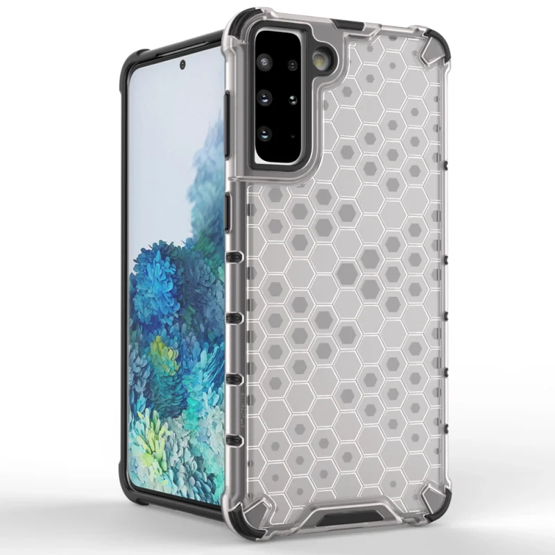 Honeycomb etui pancerny pokrowiec z żelową ramką Samsung Galaxy S21+ 5G (S21 Plus 5G) czarny - obrazek 2