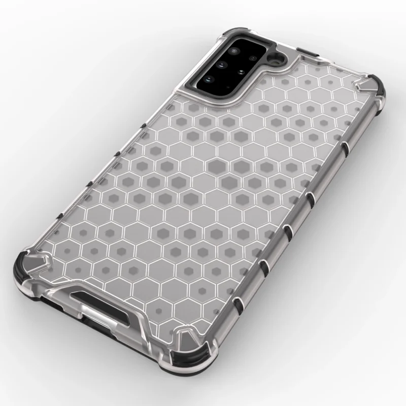 Honeycomb etui pancerny pokrowiec z żelową ramką Samsung Galaxy S21+ 5G (S21 Plus 5G) czarny - obrazek 4