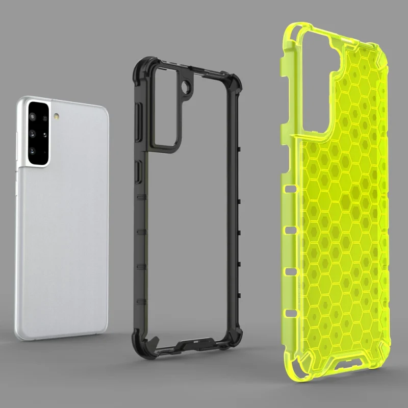 Honeycomb etui pancerny pokrowiec z żelową ramką Samsung Galaxy S21+ 5G (S21 Plus 5G) czarny - obrazek 5